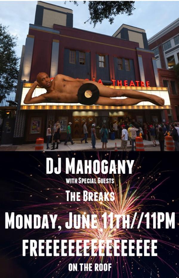 TheBBreaks's tweet photo. Next Monday, June 11. The Breaks on the Georgia Theatre Rooftop w/ DJ Mahogany. 11PM. #bethere http://t.co/w3TGk9PN
