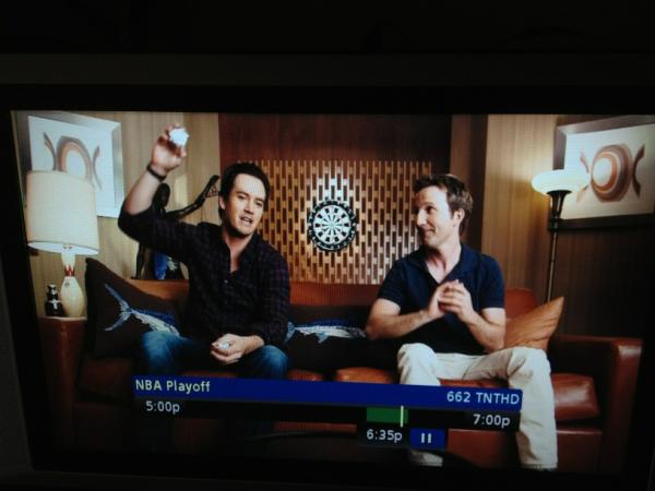 GrandImageDevan's tweet image. Two Campbell Laird images on the new Franklin and Bash promo! Shown during the NBA playoff - go Spurs. Take down OkC!