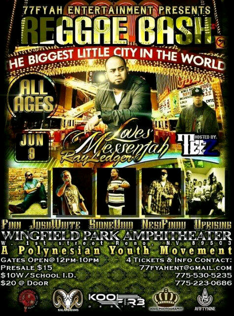 RayLegerMusic's tweet photo. Make sure you COP your tickets for the Hottest Reggae show in Reno this Summer!!! S/O to 77Fyah Ent..Booom Baaahng!! http://t.co/VYtDT5Tj