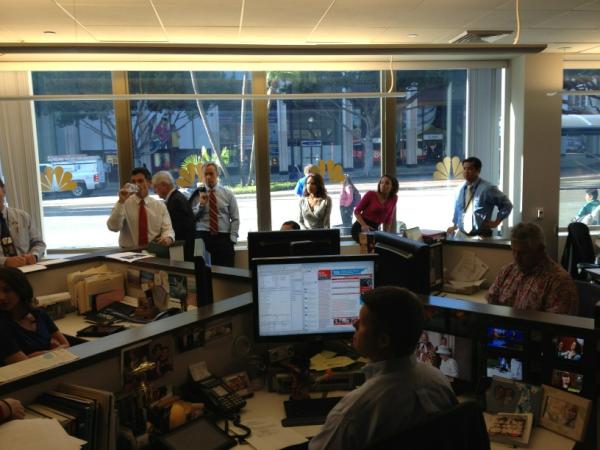 tmack01's tweet image. Pre-election coverage meeting in our newsroom #nbcsandiego