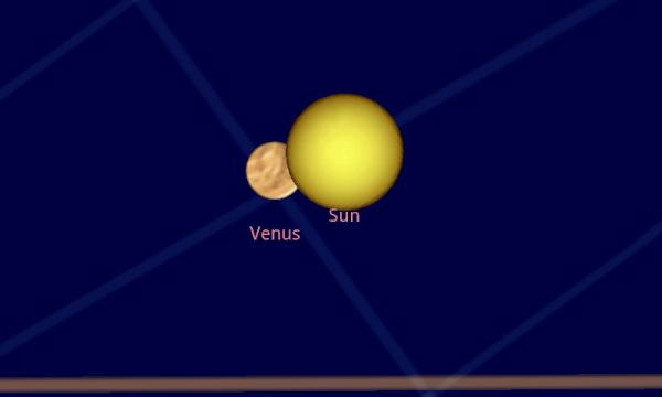 drdrwlee's tweet image. From here I can see the Sun transiting Venus. Hmmm. #googlesky