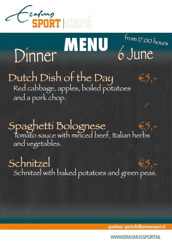 erasmussportc's tweet photo. #dinner menu http://t.co/ltX4g8jM