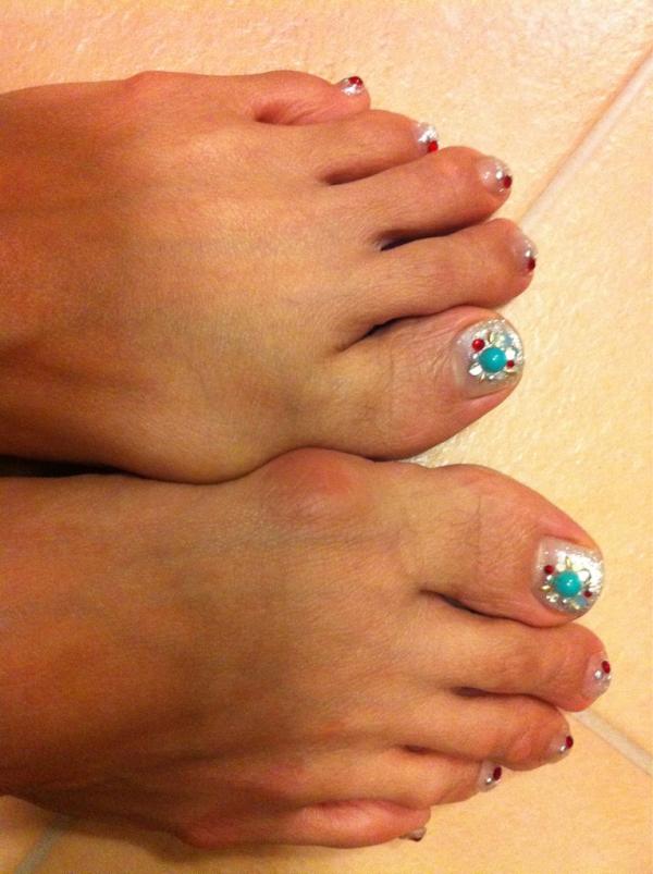 psy_3112's tweet photo. 今年の夏ネイル♪( ´▽｀) http://t.co/BizbYl9X