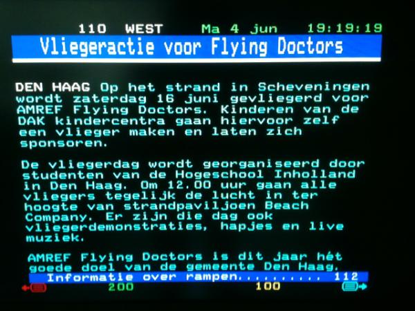 VliegerenAMREF's tweet photo. We zijn ook op teletekst te vinden! http://t.co/u81Npilh