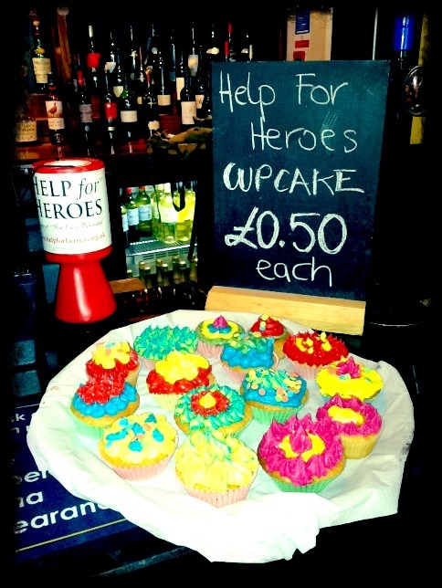 Our freshly decorated cupcakes