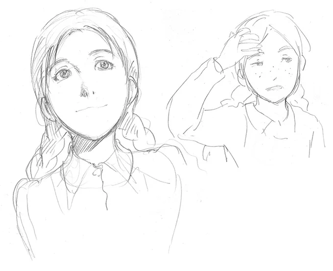 発掘したラフ絵 #1 赤毛のアン・イメージ 