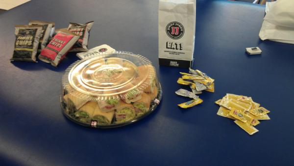 PantyPusha's tweet photo. In service. #freelunch yay! http://t.co/8tFi4v8m