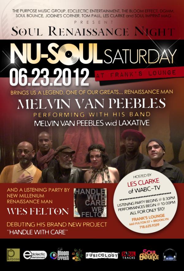 Mel_VanPeebles's tweet photo. Can you  hang with us on Saturday Night?!
Melvin Van Peebles Wid Laxative
Franks Lounge Brooklyn http://t.co/YRHgeDK2
