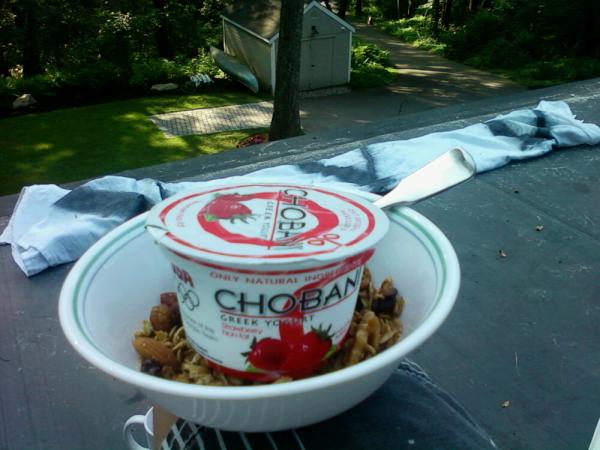 JakeLester's tweet image. A little breakfast on the roof to escape the commotion #trialpha