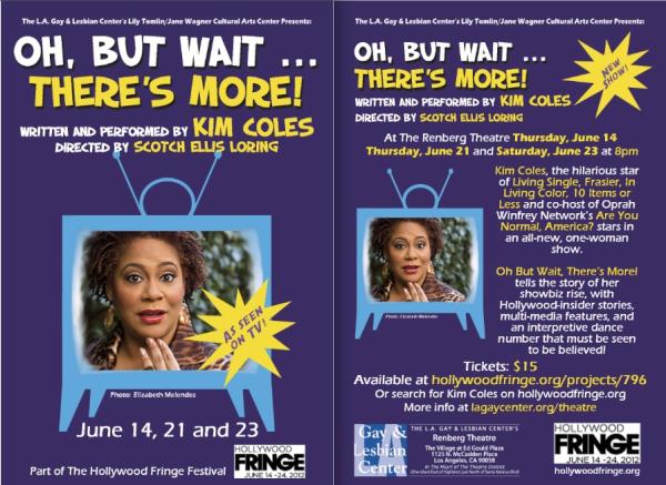 kimcoles's tweet photo. TONIGHT, LA! Come see my new 1 woman show #funny #inspirational and I DANCE! π@hollywoodfringe #hff12 http://t.co/aX6RD25m
