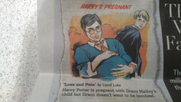 godofkickassery's tweet photo. This is in my morning paper. What the actual fuck? #fanfiction #godwhy #harrypotter http://t.co/ncq5WcU6