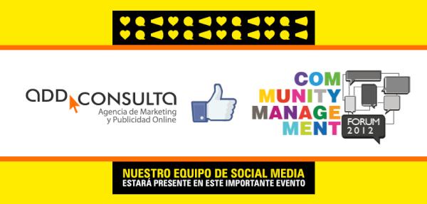 Addconsulta's tweet image. El #equipo de #SocialMedia de #Addconsulta estará presente este jueves y viernes en el #CMForum2012. Sígannos.