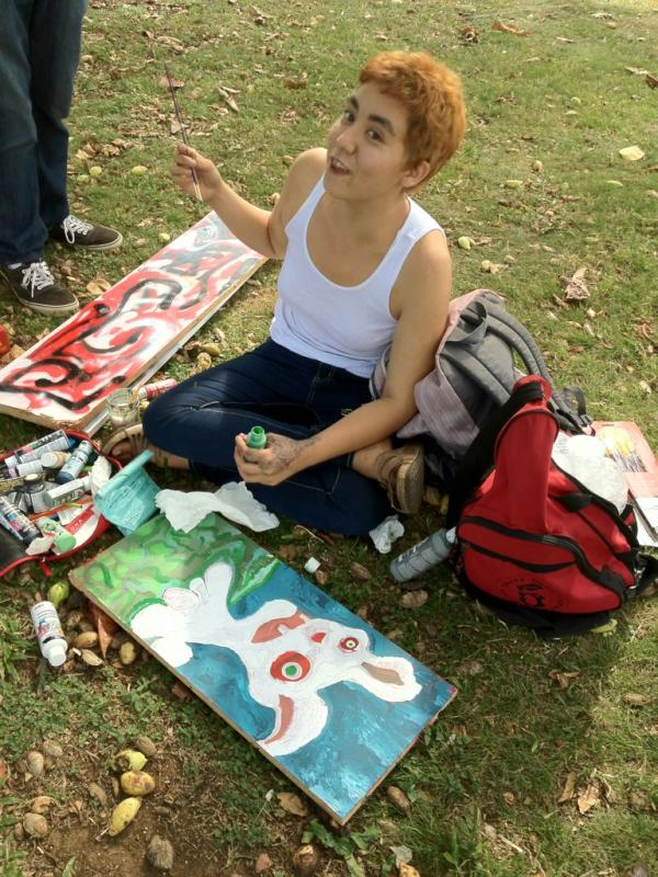 hdoug's tweet image. SustAINAbility Awareness at #OHNL and creating art for Off Art After Dark 6/29 #OAAD