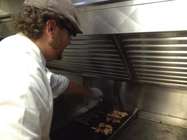 Cooking up some kefta and chicken skewers <a href="/habibigourmet/">habibigourmet</a>!!! Events going great :) #foodtrucklife