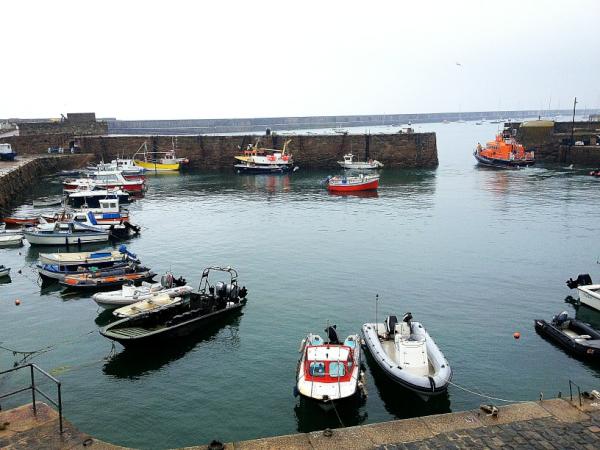 Heading out on exercise with <a href="/RNLI/">RNLI</a> Alderney.Lively day here! #RNLIbook
