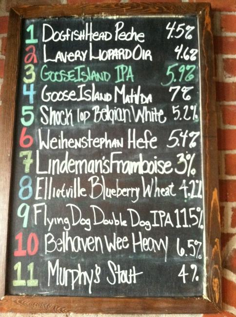 On tap for the block party, board 1.