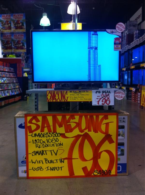Can I get a RT for this sweet deal at ur local <a href="/JBHiFi/">JB Hi-Fi</a> #jbhelp if u want to find ur local store! #Samsung tvs #cheaptv