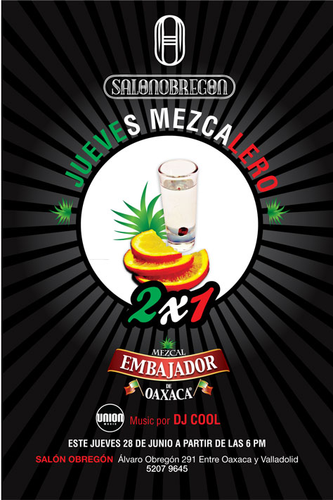 EmbajadorDF's tweet photo. Amigos @NufisM y @Chef_HP , Mezcal @EmbajadorDF  listo para este y todos los jueves Mezcaleros en @SalonObregon http://t.co/7DidkEWI