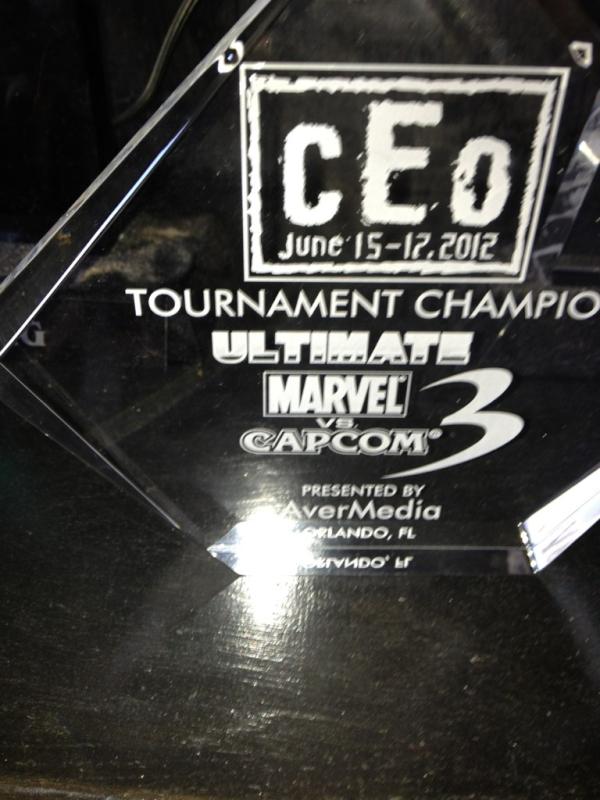 JWonggg's tweet photo. Here is the #umvc3 trophy from #CEO2012 http://t.co/Zlcyqmvw