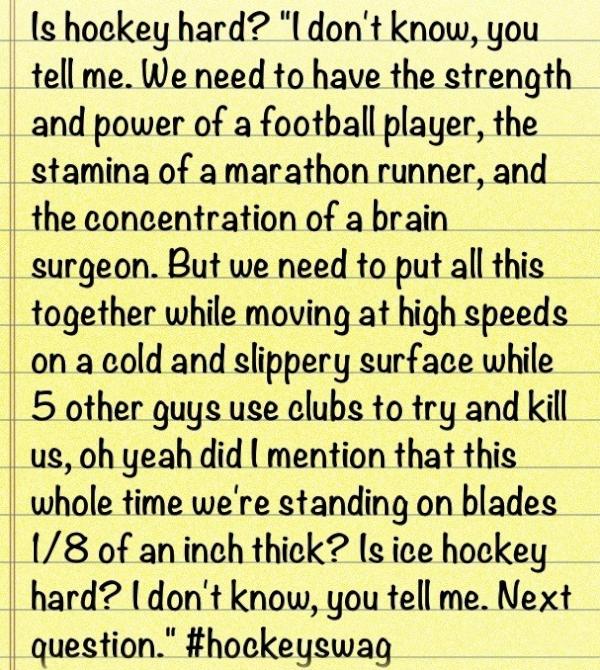 Tloe18's tweet photo. @Hockey_Tweets true shit #puckforlife http://t.co/zA7ZFt5d