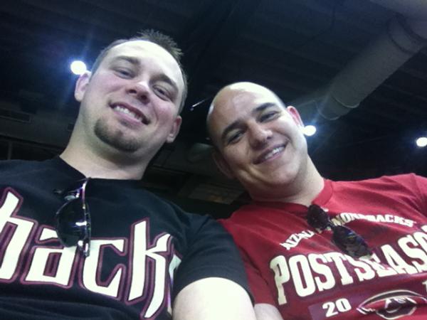 AzAvenger's tweet image. Dennis and I at the Diamondbacks game.