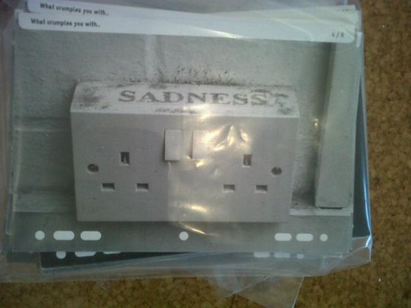 andreanhj's tweet photo. Sadness in a bag, Can You Hear Me Now has left the building http://t.co/PaBKcPmD