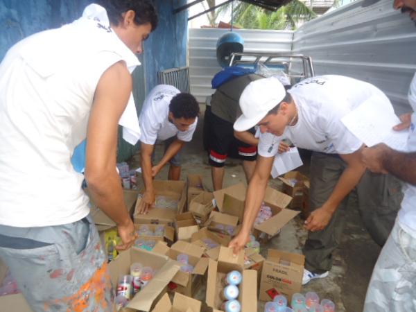 Iniciando os trabalhos,maior painel graffitado da cidade na obra do Terminal de Passageiros Natal <a href="/CufaRN/">CUFARioGrandedoNorte</a> <a href="/cconstremac/">Constremac Oficial</a>