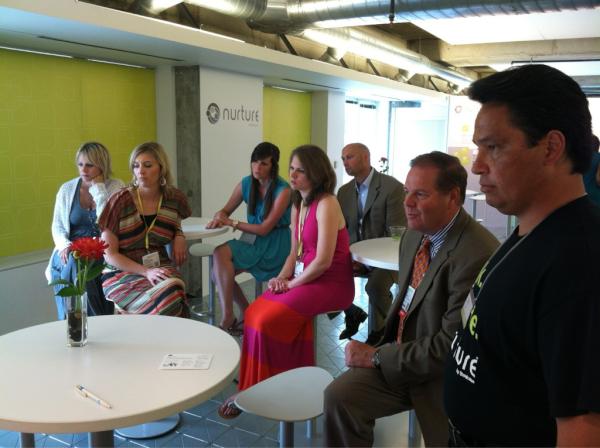 dgallo2007's tweet photo. Colorfully dressed group learning about Empath in the @NurtureAsks space at 350 N LaSalle. http://t.co/3pU8v8fJ