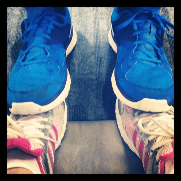 emma_lansley's tweet image. Nike vs Adidas. Men vs women. Emma vs. @BattramOlly #boom #gymfashion #lookgoodtraingood