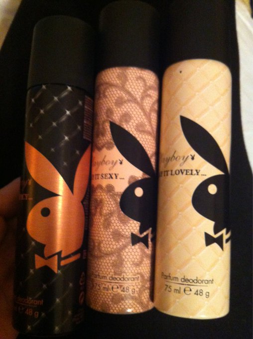 Playboy deodorant in an Irish supermarket? You know I had to get all 3 :) http://t.co/wdD8uMcm<a href="/tag/mayhemfamilia"class="tags"><span>#mayhemfamilia</span></a>