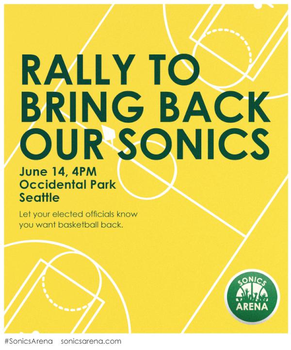 Poster for Thursday's #SonicsRally.