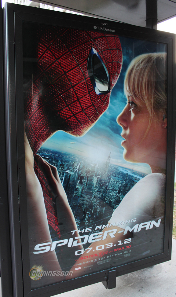 Carteles promocionales  "The amazing Spiderman" via EE.UU. , el sentido aracnido se va activando para el estreno.
