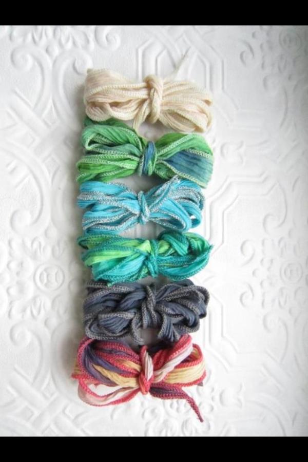 MariaArhavli's tweet image. Catherine Michiels silk tie palette bracelets ❤ #CatherineMichiels