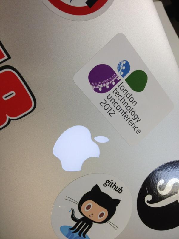 LonTechUnconf's tweet photo. Stickers have arrived. Look good don't they!? http://t.co/HftbU3Jo