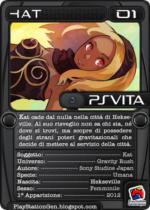 PlayStationGen's tweet image. Ecco a voi la #PSCard di oggi dedicata questa volta a un personaggio #PSVita ovvero a #Kat di #GravityRush -