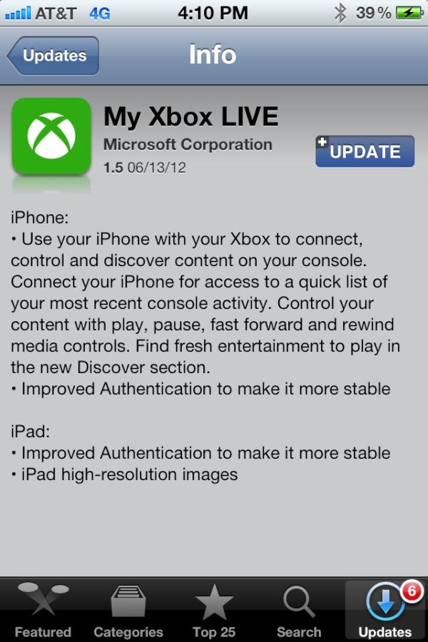 MeefJ's tweet image. Sweet!!! XBL app update. #ProjectGlass