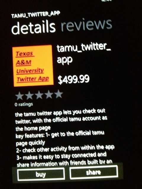 aharpaz's tweet image. Wondering why @wpcentral did not review this affordable Twitter client #wp7dev