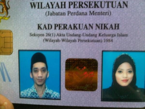 Suami Lala En Twitter Kad Perakuan Nikah Kami Settle Semua Weeee D Http T Co D2a6x0nl Twitter