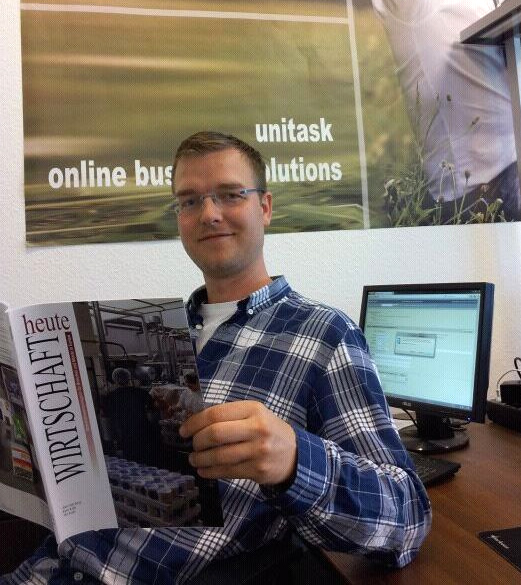 unitask_de's tweet image. Unser Marketingmann @gabrealness mit der neuesten Ausgabe von &quot;Wirtschaft Heute&quot;, in der #unitask vorgestellt wird.