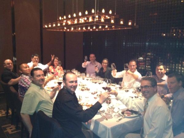 OpusOneWinery's tweet image. #OpusOne tasting on 6/11 for Wynn Hotel Sommeliers. Tasted: 08,07,05,04 &amp;amp; '00.Amazing time at #SWSteakhouse in #TheWynn