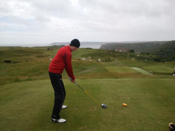 Bristol4Course's tweet photo. 7th tee at pennard, we've chosen such sweet courses for our challenge! #mdcgolf http://t.co/zdDACtzq