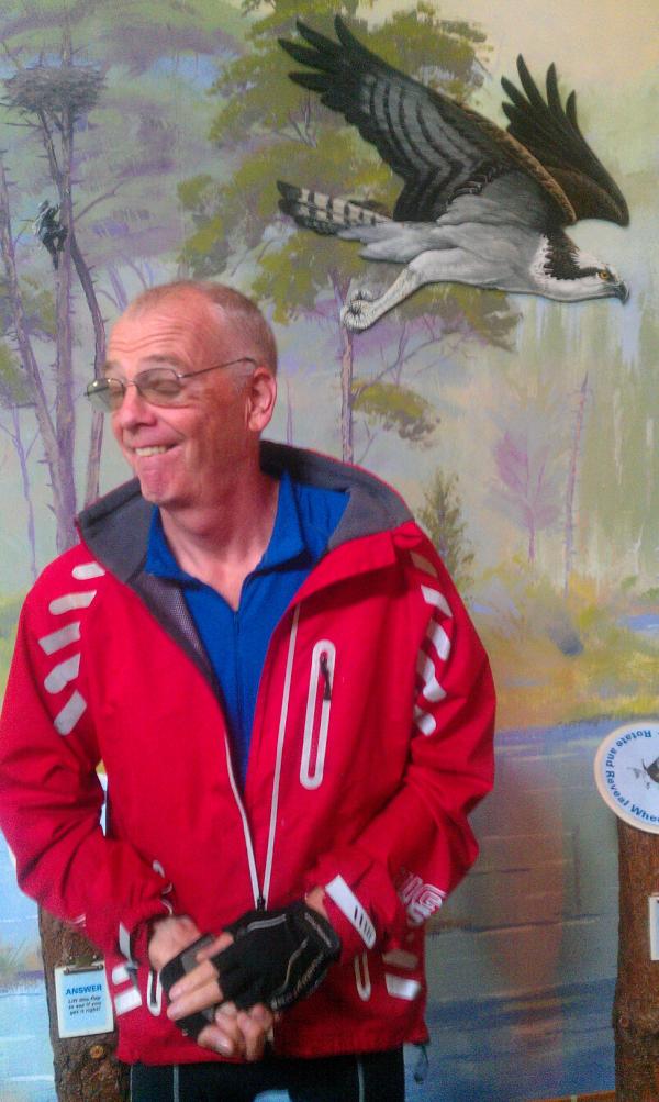 Jackscycle's tweet image. Half way to Newtonmore and a quick stop off to see Osprey at the Boat of Garten.