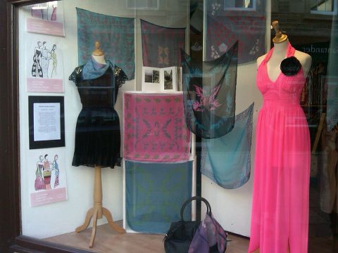 Don't forget to pop along & see the beautiful scarves by recent graduate Marielle Thomson this weekend. #newtalentalert