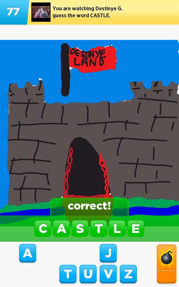 KGarbet's tweet photo. #Destinyeneedstwittering guessing my amazing castle! Apparently you can run out of ink in drawsomething http://t.co/gJbbmiJJ
