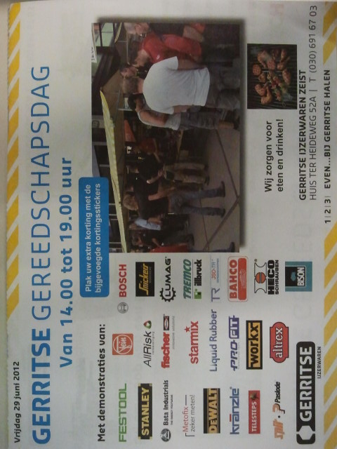 De 'Voltreffer' ligt klaar. Boordevol aanbiedingen voor onze gereedschapsdag 29 juni #ggd #zeist