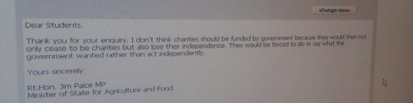 SaveAnimalsSPA's tweet image. We emailed Jim Paice, the Minister of Agriculture, and he replied this (harsh much!) :