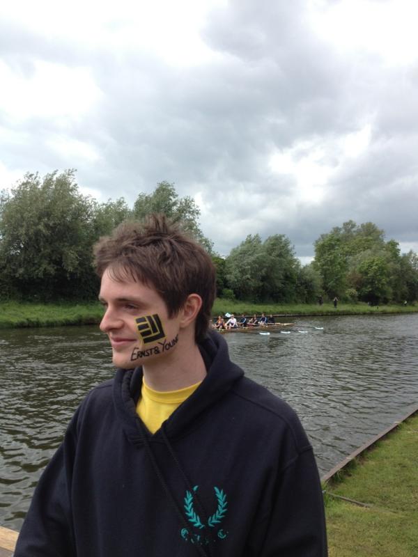 BuyMyFace's tweet photo. At may bumps repping Ernst &amp; Young. @EY_StudentsUK http://t.co/SpgDjT0G