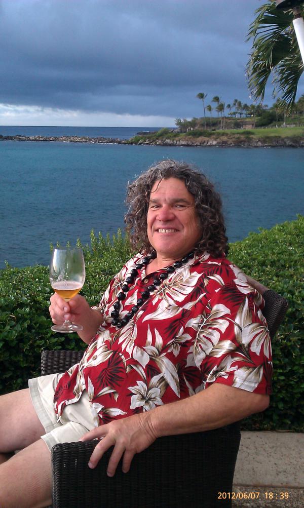 sicmaui's tweet photo. @TheWineCastle missed you this year at kwf. big guy asked about you. can you guess whats in his glass ? http://t.co/DITXoAEm
