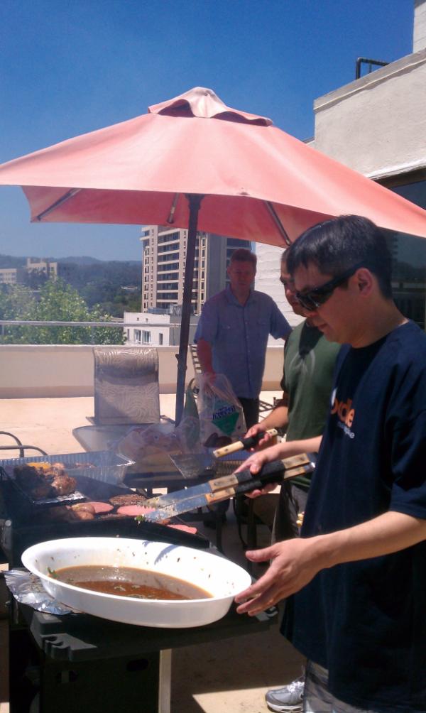 Oodlers BBQ-ing on a Friday afternoon!