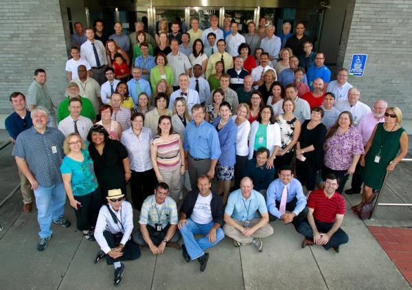 A large number of Times-Picayune staffers from various departments gathered for a group shot this afternoon. Good crew.